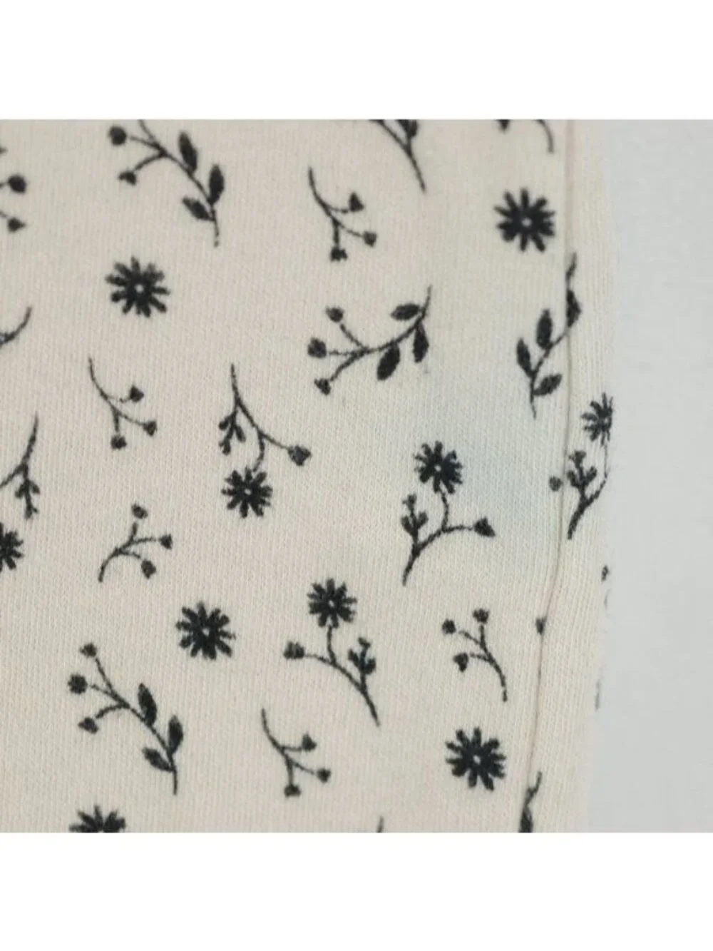 Carter's Infant Size 9 Months Tan Black Cotton Floral Dual Zip Footie Pajamas